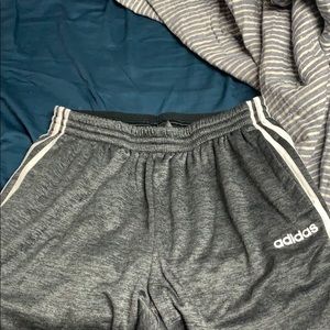 Grey hethered adidas sweat pants